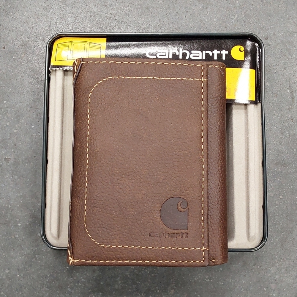 Carhartt Genuine Leather Tri-Fold Wallet